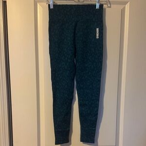 Gymshark Adapt Animal Patterned Teal Leggings